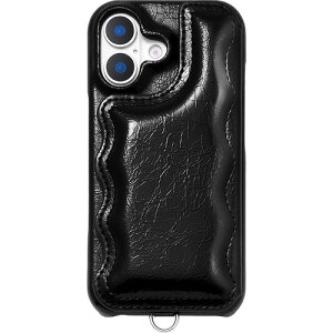 �e�B�[�K�C�A Volume Wavy Puff(black) for iPhone17 UNI-25M-WPBK