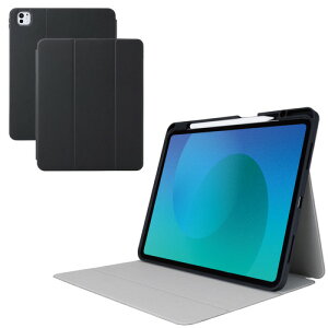 �G���R�� TB-A25PLSABK iPad Pro �P�[�X 13�C���` ( M4 ) �J�o�[ Apple Pencil���[ �t���[�A���O�� �X�^���h �Ռ��z�� �u���b�N