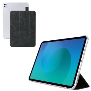 �G���R�� TB-A25PMWVBK iPad Pro 11�C���`(M5/M4) �}�O�l�b�g���t���b�v �P�[�X �J�o�[ 2�A���O�� �X�^���h �I�[�g�X���[�v�@�\ �y�� �w�ʃN���A �u���b�N