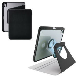�G���R�� TB-A25RMG360BKN iPad �P�[�X 11�C���` ( A16 ) �^ 10.9�C���` ��10���� �}�O�l�b�g���E�t���b�v �J�o�[ 360�x��] �u���b�N