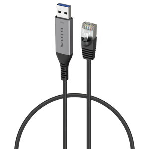 �G���R�� LD-AL1G10BK USB-A �L��LAN�ϊ��P�[�u�� 1Gbps�Ή� 1m Gigabit �C�[�T�l�b�g �u���b�N