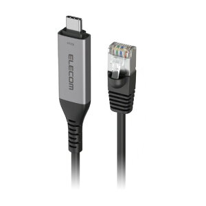 �G���R�� LD-CL1G10BK USB Type-C �L��LAN�ϊ��P�[�u�� 1Gbps�Ή� 1m Gigabit �C�[�T�l�b�g �u���b�N