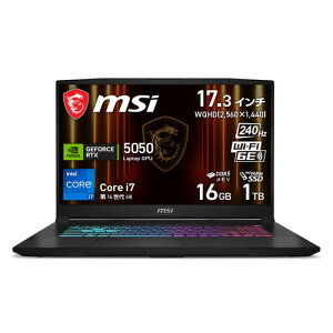 MSI �m�[�gPC Katana 17 HX B14W Katana-17-HX-B14WEK-6569JP[17.3�^ | WQHD | Core i7 | 16GB | 1TB | Windows 11 Home | �u���b�N]