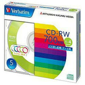 �o�[�x�C�^��(Verbatim) SW80QM5V1 �f�[�^�pCD-RW 700MB 4�{���Ή� �J���[�~�b�N�X 5��