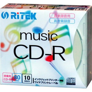 RiTEK CD-RMU80.10P C ���y�^���pCD-R 5mm�X�����P�[�X10����