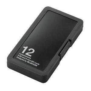 �G���R�� CMC-SDCPP12BK SD�^microSD�J�[�h�P�[�X �v���X�`�b�N�^�C�v ( SD�F6�� �^ microSD�F6�����[�\ ) �u���b�N