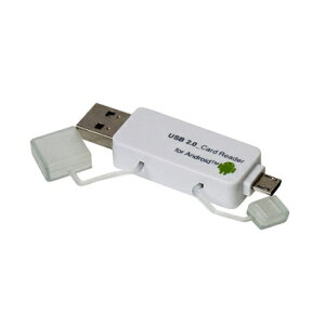 �i�J�o���V CRW-DSD63W USB 2.0�Ή� Android PC�p SD�^micro SD�J�[�h���[�_�[ �z���C�g