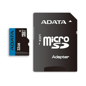 ADATA AUSDH32GUICL10RA1D MicroSDHC�^XC UHS-I CLASS10 with ADAPTER �J�[�h ADATA Premier �}�C�N��SD�������[�J�[�h 32GB Class10 UHS-I