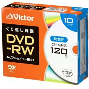 Victor(�r�N�^�[) VHW12NP10J2 �J��Ԃ��^��p DVD-RW 2�{�� �v�����^�Ή� 10�� �P�[�X����