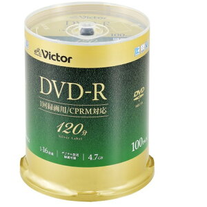 Victor VHR12J100SJ5 �r�f�I�p 16�{�� DVD-R 100���p�b�N 4.7GB 120��