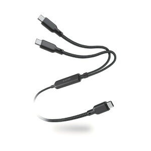 �G���R�� MPA-CCCA12BK USB-C �[�d�P�[�u�� USB Type-C ��� 2in1 140W �i�C�������b�V�� 1.2m �X�}�z �m�[�gPC�Ή� �u���b�N