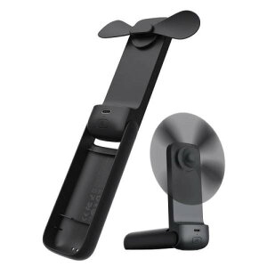AECOOLY PF01BK Pocket 01 Foldable Handheld Fan �܂肽���ݎ� 3�i�K���ʐؑ� ������~�@�\�t �u���b�N