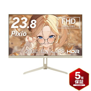 Pixio PX248WAVEBE-UC5 PX248 WAVE 23.8�^�t��HDFast IPS�p�l�����ډt�����j�^�[ �m���O���A 240Hz�Ή� 1ms(GTG) Pastel Beige