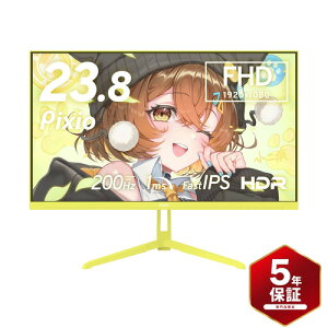 Pixio PX248WAVEYL-UC5 PX248 WAVE 23.8�^�t��HDFast IPS�p�l�����ډt�����j�^�[ �m���O���A 240Hz�Ή� 1ms(GTG) Yellow