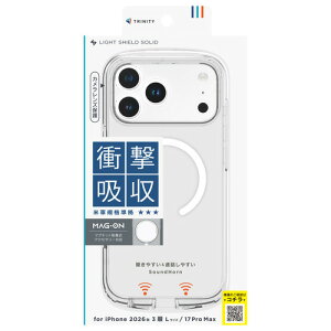 �g���j�e�B TR-IP26L3-LDSM-CLWT iPhone 18 Pro Max�^17 Pro Max [LIGHT SHIELD Solid] �n�C�u���b�h�N���A�P�[�X �z���C�g�����O WH
