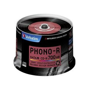 �o�[�x�C�^��(Verbatim) SR80PH50V1 �f�[�^�pCD-R 700MB 50��48�{�� PHONO-R