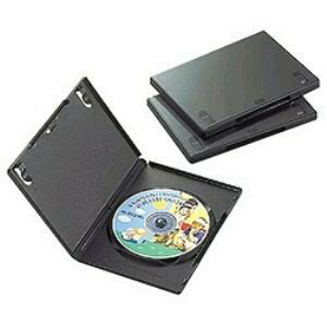 CCD-DVD01BK DVDトールケース(1枚組収納×3枚・ブラック)