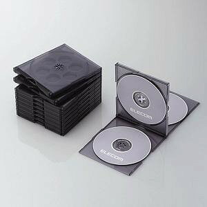 エレコム CCD-JSCNQ5CBK Blu-ray/DVD/CDケース(標準/PS/4枚収納/5パック) クリアブラック