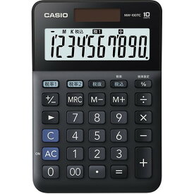 カシオ MW-100TCBK-N W税率電卓 10桁