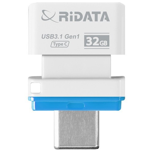 RiDATA RI-HT2U3132WHB USBメモリー USB3.1(Gen1)・USB2.0互換 TypeC-A対応  32GB ホワイト・ブルー