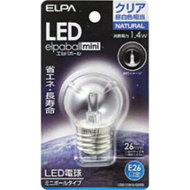 ELPA LDG1CN-G-G255 LED装飾電球 ミニボール球形 E26 G40 クリア昼白色