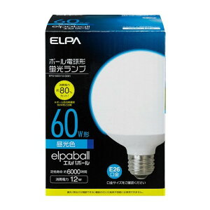ELPA EFG15ED/12-G061 電球形蛍光灯G形 60W形