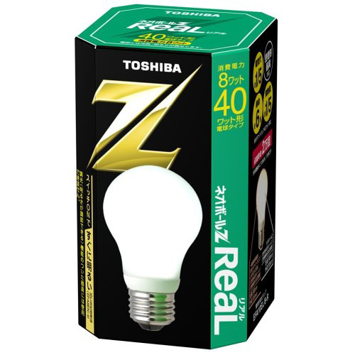 東芝 ネオボールZ A形 3波長形昼白色 電球型蛍光灯 EFA10EN 8-R 日本メーカー新品 40Wタイプ 昼白色 1個 安心と信頼 在庫限り EFA10EN8R TOSHIBA 電球形蛍光ランプ 口金E26