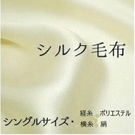 シルク毛布 日本製 大阪 泉大津 瀧芳株式会社 製造 絹毛布 シングル 140センチ×200センチ 寝具 オフホワイト ブランケット 夏のブランケットにも最適 【送料無料】MICA加工（ミカ加工）