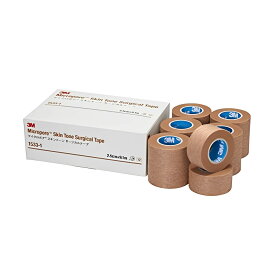 【国内正規品】3M マイクロポア スキントーン サージカルテープ 1533-1 25mm×9.1m 12巻 スリーエム 顔 傷 あと 医療用 紙 不織布 肌に優しい ガーゼ 湿布ドレッシング