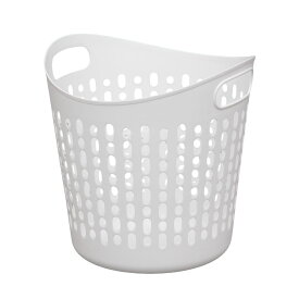 ソフトバスケット Lサイズ (穴あり) SBK-460 (ピュアホワイト) 1台 アイリスオーヤマ 収納ケース プラスチック製 洗濯かご 分類整理 クローゼット収納 リビング収納 子供部屋収納 インテリア収納 オーガナイザー シンプルデザイン