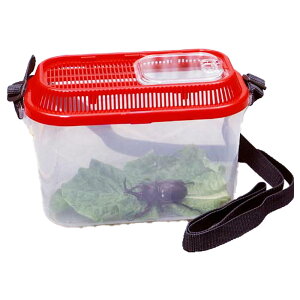 虫とりこぞう レッド SD-200 1個 アイリスオーヤマ 飼育ケース ショルダータイプ スライド式