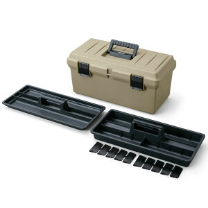 工具ケース HARD PRO カーキ OD-500(幅47cm) 1個 アイリスオーヤマ ハードプロ 小物整理 工具箱 車載工具入れ 仕切り付き DIY 作業用具収納 トラック用品 透明フタ 収納ボックス 収納ケース 頑丈 耐