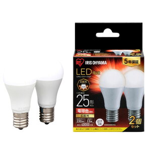 LED�d�� E17 �L�z�� 25�`���� �d���F LDA2L-G-E17-2T62P 1�g(2��) �A�C���X�I�[���} 230lm ���`���Ή�