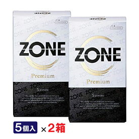 ZONE プレミアム コンドーム Premium【5個入り×2箱セット】まとめ買い ジェクス ゾーン プレミアム 避妊具 男性用避妊具 中身がわからない梱包 1011790