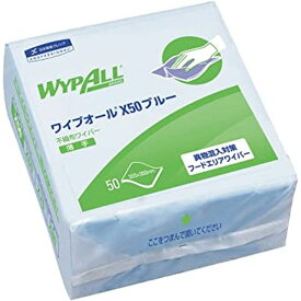 ワイプオールX50（4つ折）ブルー 60650（50枚X24パック） 医療 看護 クリニック 病院 日本製紙クレシア