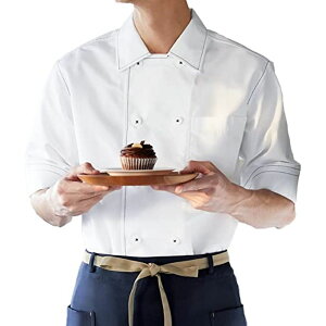 コックシャツ 401-48(ブルー) Kazen カゼン M 病院 医療 看護 クリニック 男性 レディース 快適 吸汗 速乾 医療用シャツ サージカルシャツ 白衣 医師 看護師