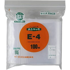 ユニパック E-4（140X100MM）100枚 医療 看護 クリニック 病院 ユニパック