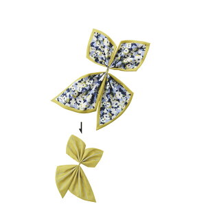 リバーシブルミニスカーフ(2WAY) EAZ879-13(イエロー) 1枚 カーシーカシマ イエロー系 25-6571-13 事務服 ジャケット