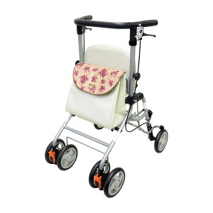 アイルウォークライト シュシュホワイト 1台 アイルリンク シュシュホワイト 25-5592-00 シルバーカー 歩行補助車 高齢者用 散歩補助 脚力サポート 歩行サポート モビリティサポート 軽量 折り