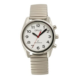 GRUS電波腕時計 GRS003-01(ホワイトXシルバー 1個 インテック ホワイト×シルバー 25-6736-00 美粧用具