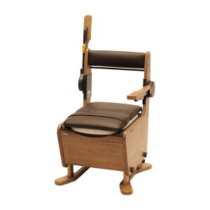 家具調トイレ座楽ひじ掛けはねあげ PN-L23407MB(ソフトベンザ 1台 パナソニック ミディアムブラウン 25-4672-03 トイレ ポータブルトイレ 樹脂製