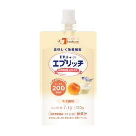 エプリッチパウチゼリー モモフウミ(120G)36フクロ 1梱 フードケア 25-6695-03 とろみ剤 エプリッチ 飲むゼリー 栄養補助 高齢者ケア 滑らか食感 安全食品 スムーズ摂取 栄養ケア 嚥下支援 高カロリーゼリー