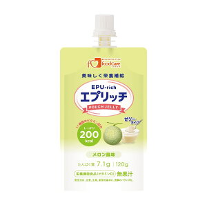 エプリッチパウチゼリー メロンフウミ(120G)36フクロ 1梱 フードケア 25-6695-04 とろみ剤