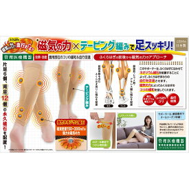 磁気サポーターふくらはぎ用 ベージュ(2マイ) 健康グッズ 足の疲れ 圧迫サポート 脚のケア 磁気治療 サポーターアクセサリー むくみ解消 血行促進 スポーツ用品 医療用具