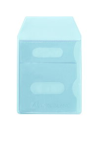 住商モンブラン 名札入れ付ポケット 10枚入り IPB2 ブルー 男女兼用