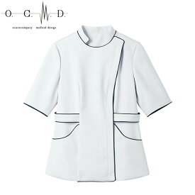 OCMD 住商モンブラン ナースジャケット レディス 半袖 OM302-10 ホワイト 看護師 おしゃれ