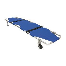 キャスター付折り畳みベッド担架 13200064 ストレッチャー 25-2323-00 アイテックス 応急処置 救急用具 緊急搬送器具 移動用具 医療用機器 設備 個人保護具 救助活動 介護用品 病院用具