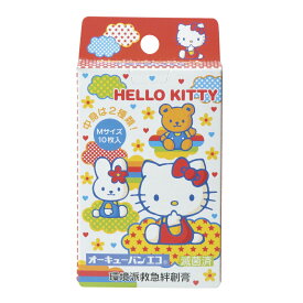 オーキューバン ハローキティB OQEKT10KB 10マイ ニジ 絆創膏 25-3618-01 ニチバン キャラクター絆創膏 キティちゃんグッズ 日用品 衛生用品 切り傷ケア こども向け プラスチック絆創膏 救急用品 キャラクターグッズ スキンケア