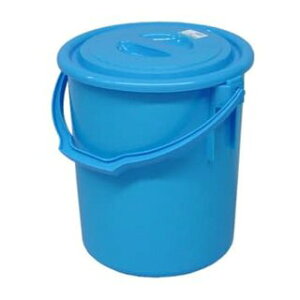 ポリペール(蓋付)30L ブルー L-30 (365X425MM) 1個 矢崎化工 10-3270-0001 業務用ごみ箱 プラスチックごみ箱 丸型ごみ箱 再生材ごみ箱 ブルーごみ箱 ゴミ分別 収納ボックス 防水ごみ箱 丈夫なご