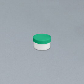 軟膏容器プラ壷A-5号（未滅菌） キャップ：緑 55CC（50コイリ） 1箱 エムアイケミカル 08-2975-0503
